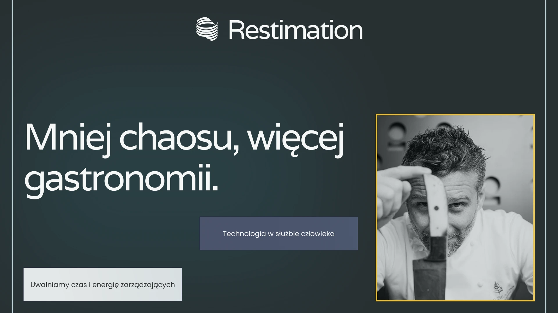 Key visual Restimation — „Mniej chaosu, więcej gastronomii"