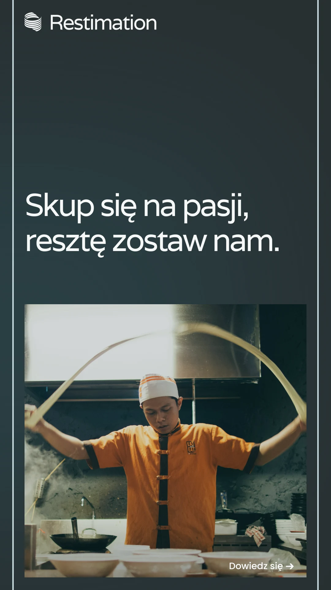 Instagram Story — „Skup się na pasji, resztę zostaw nam"
